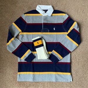 Polo Ralph Lauren Striped Classic Fit Rugby Shirt Men's Sz S Multicolored